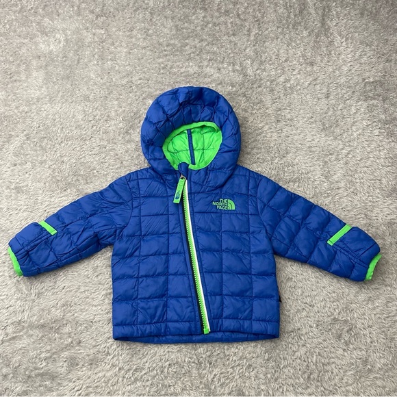 The North Face Other - The North Face Infant ThermoBall Eco Hoodie Jacket Blue/Green 3-6M